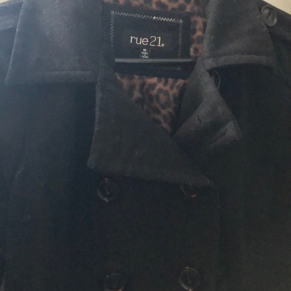 Cheetah print pea coat - Picture 2 of 3